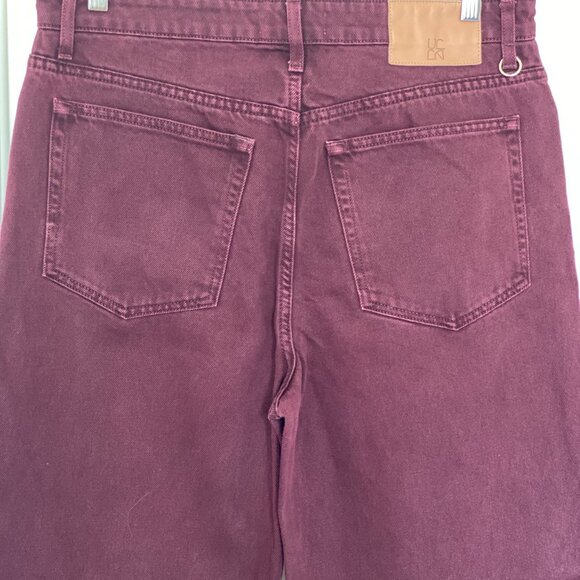 Ulla Johnson Wide-Leg High-Rise Jeans – Size 31 (Burgundy) - Picture 4 of 4